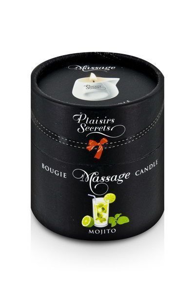 Масажна свічка Plaisirs Secrets Mojito (80 мл) подарункове паковання, керамічний посуд SO1853 фото