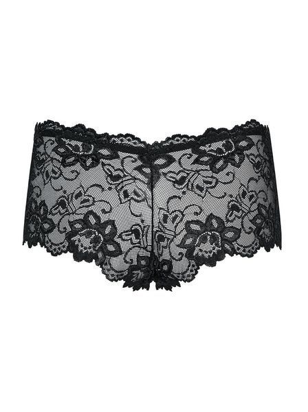 Мереживні трусики-шортики Obsessive Idillia shorties black L/XL SX1200 фото