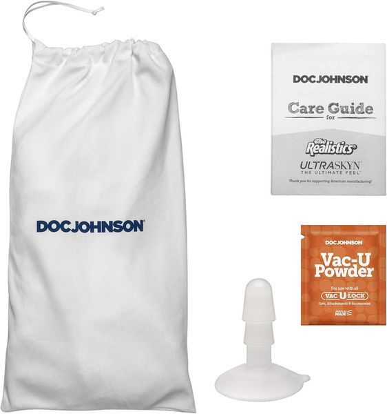 Фалоімітатор, що кінчає Doc Johnson The Realistic Cock ULTRASKYN - Squirting 9,5 Inch Chocolate SX4470 фото