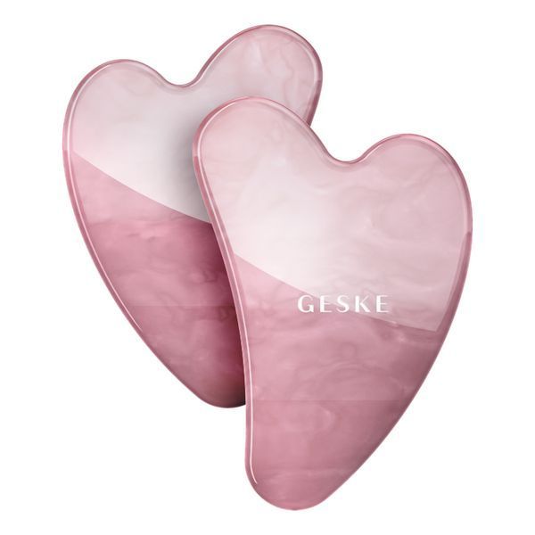 Масажер-скребок гуаша із рожевого кварцу GESKE SmartAppGuided Rose Quartz Gua Sha 5в1 HB0641 фото