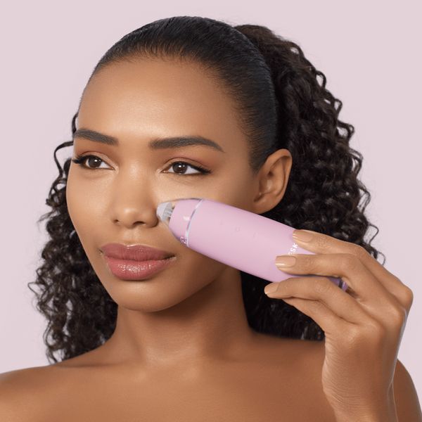 Мікродермабразійний пристрій для видалення чорних цяток GESKE MicroDermabrasion Blackhead Remover 7в1 pink HB0571 фото