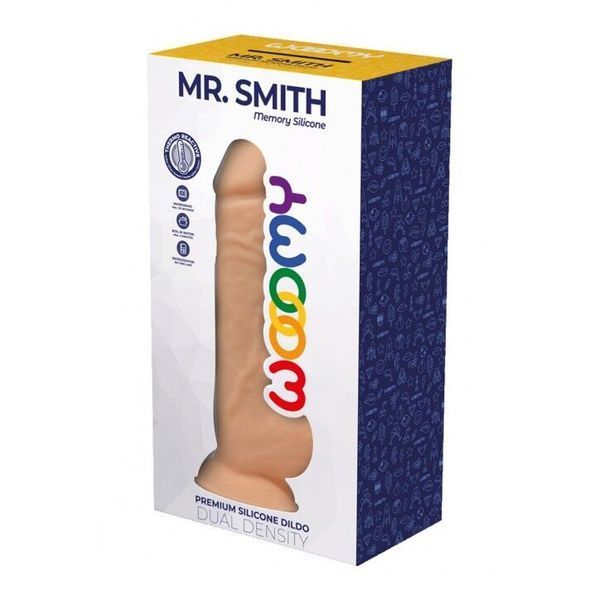 Силіконовий фалоімітатор Wooomy Mr.Smith, термореактивний, з присоскою, довжина 17,5, діаметр 3,3 см SO7400 фото