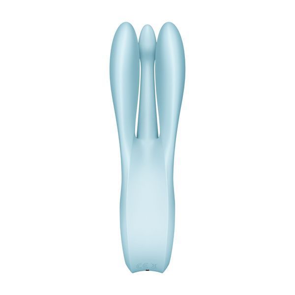 Кліторальний вібратор Satisfyer Threesome 1 Light Blue з трьома гнучкими пальчиками SO6986 фото