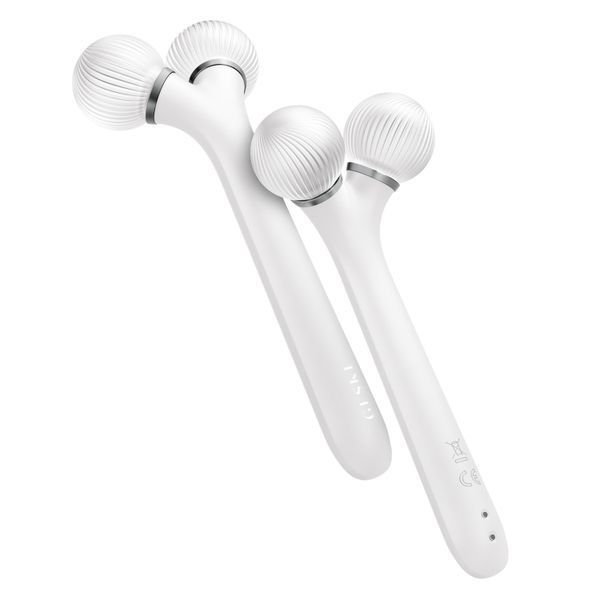 Електронний ультразвуковий ролик для обличчя GESKE Sonic Facial Roller 4в1 white HB0183 фото