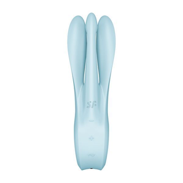 Кліторальний вібратор Satisfyer Threesome 1 Light Blue з трьома гнучкими пальчиками SO6986 фото