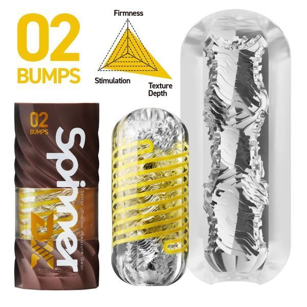 Мастурбатор Tenga Spinner DX 02 Bumps, з пружною стимулювальною спіраллю всередині, середній вплив SX2734 фото