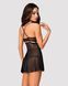 Еротичний мереживний комплект із сіточкою Obsessive 838-BAB-1babydoll & thong black S/M SO7181 фото 2