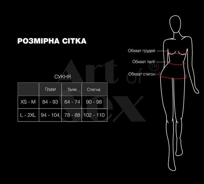 Сексуальний набір білизни із сітки Art of Sex - Deily чорний L-2XL SX2359 фото