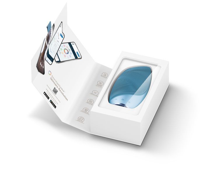 Електронна звукова термо щітка для обличчя GESKE Sonic Thermo Facial Brush 6в1 aquamarine HB0083 фото