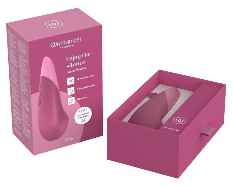 Мінівібратор Womanizer Vibe Dusky Pink, 3 авторежими + 10 рівнів інтенсивності SX2144 фото