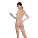 Бодістокінг-сукня з глибоким коміром Passion BS093 white, довгі рукави SO6399 фото 2