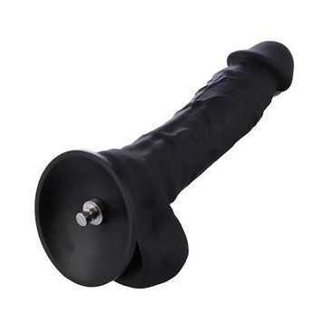 Фалоімітатор для секс-машин Hismith 8.3&Prime; Silicone Dildo Black, система KlicLok, гнучкий стрижень SO9971 фото