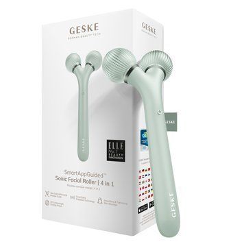 Електронний ультразвуковий ролик для обличчя GESKE Sonic Facial Roller 4в1 green HB0184 фото