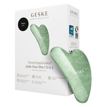 Нефритовий масажер-скребок гуаша GESKE SmartAppGuided Jade Gua Sha 5в1 HB0642 фото