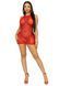 Сукня-сітка зі стразами Leg Avenue Rhinestone halter mini dress Red, відкрита спина, one size SO7958 фото 6