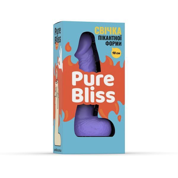 Свічка у вигляді члена Pure Bliss BIG Violet 18 см SX1655 фото