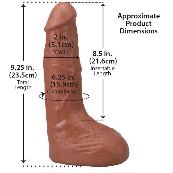 Фалоімітатор, що кінчає Doc Johnson The Realistic Cock ULTRASKYN - Squirting 9,5 Inch Caramel SX4471 фото