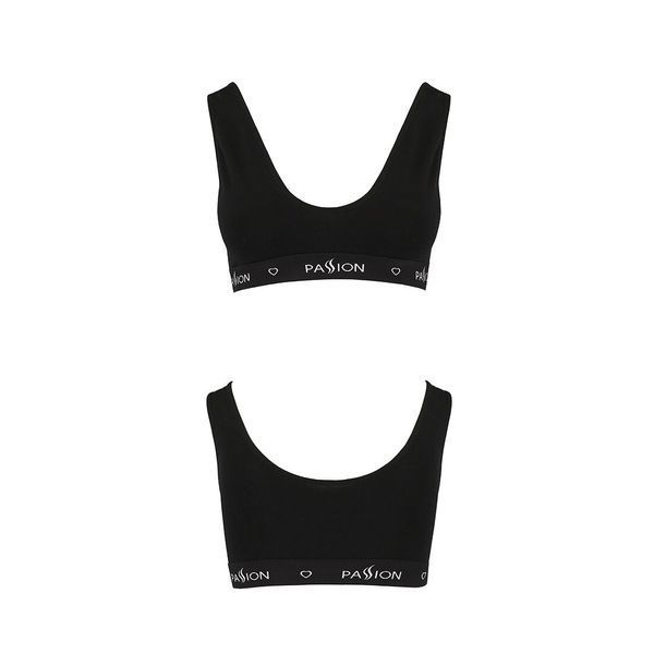 Спортивний топ з широкою гумкою Passion PS004 TOP M, black SO4220 фото