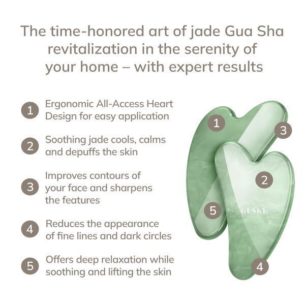 Нефритовий масажер-скребок гуаша GESKE SmartAppGuided Jade Gua Sha 5в1 HB0642 фото