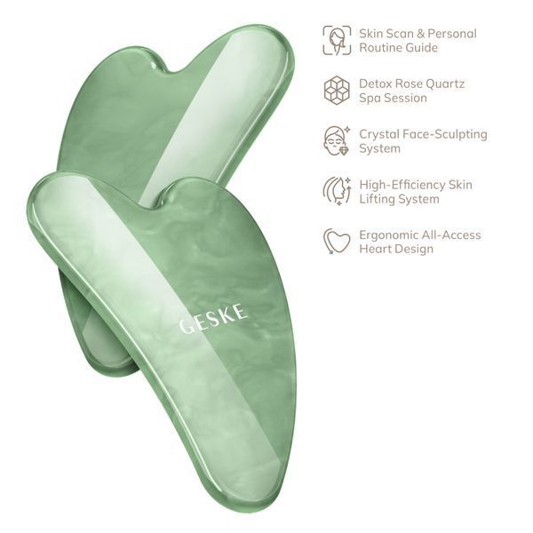 Нефритовий масажер-скребок гуаша GESKE SmartAppGuided Jade Gua Sha 5в1 HB0642 фото