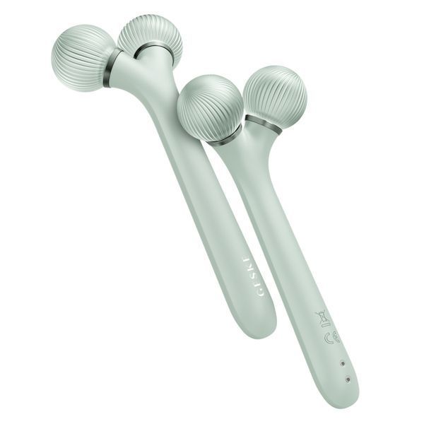 Електронний ультразвуковий ролик для обличчя GESKE Sonic Facial Roller 4в1 green HB0184 фото