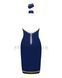 Еротичний костюм стюардеси Obsessive Stewardess uniform M/L, blue, сукня, пілотка, шарф, манжети SO7730 фото 6