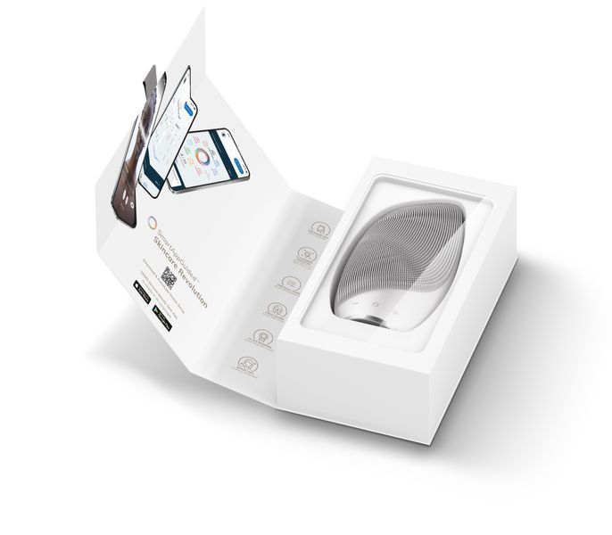 Електронна звукова термо щітка для обличчя GESKE Sonic Thermo Facial Brush 6в1 white HB0084 фото