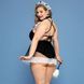 Костюм секс-покоївки JSY &laquo;Гаряча Кері&raquo; Plus Size Black, боді, спідниця, чокер, головний убір, мітелк SO8375 фото 2