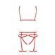 Комплект білизни Passion Exclusive MAGALI SET OpenBra L/XL, red, стрепи, ліф, трусики і пояс PS23801 фото 5