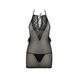 Сорочка прозора приталена Passion ERZA CHEMISE L/XL, black, трусики PS26004 фото 3