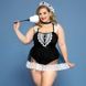 Костюм секс-покоївки JSY &laquo;Гаряча Кері&raquo; Plus Size Black, боді, спідниця, чокер, головний убір, мітелк SO8375 фото 1