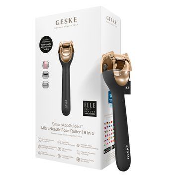 Електронний ролер для обличчя з мікроголками GESKE MicroNeedle Face Roller 9в1 gray HB0185 фото