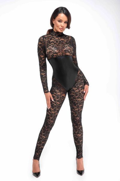 Комбінезон Noir Handmade F299 Enigma, 3XL, мереживо, довгий рукав, імітація корсета, доступ SX0236 фото
