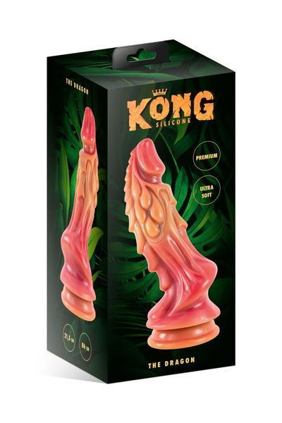 Фентезійний фалоімітатор Kong Silicone The Dragon, довжина 21,5 см, діаметр 6,2 см, для фістингу SO9938 фото