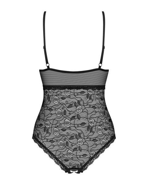 Мереживне боді з доступом Obsessive 818-TED-1 teddy M/L, чорне SO9021 фото