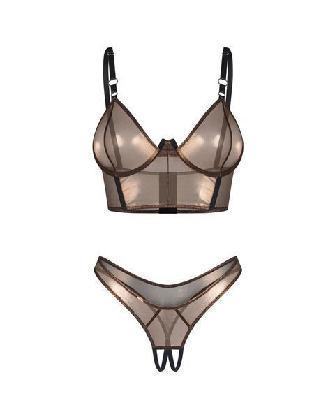 Комплект Obsessive Soranna top & crotchless thong 2XL/3XL SX3625 фото