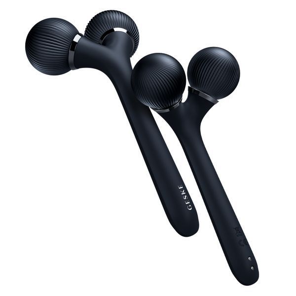 Електронний ультразвуковий ролик для обличчя та тіла GESKE Sonic Facial&Body Roller 4в1 black HB0035 фото
