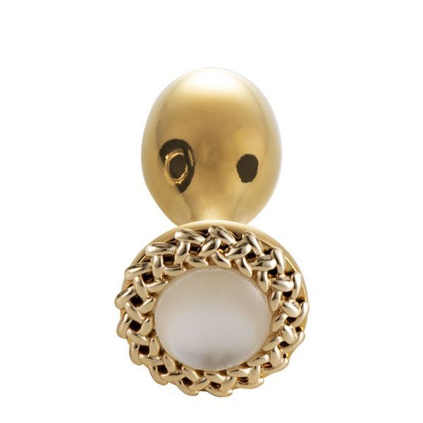 Металева анальна пробка LOCKINK SEVANDA Pearl Rose-shape Anal Plug, зі штучною перлиною SX0888 фото
