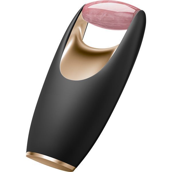Ролер-масажер для обличчя з рожевим кварцом GESKE SmartAppGuided Rose Quartz Roller 5in1 gray HB0643 фото