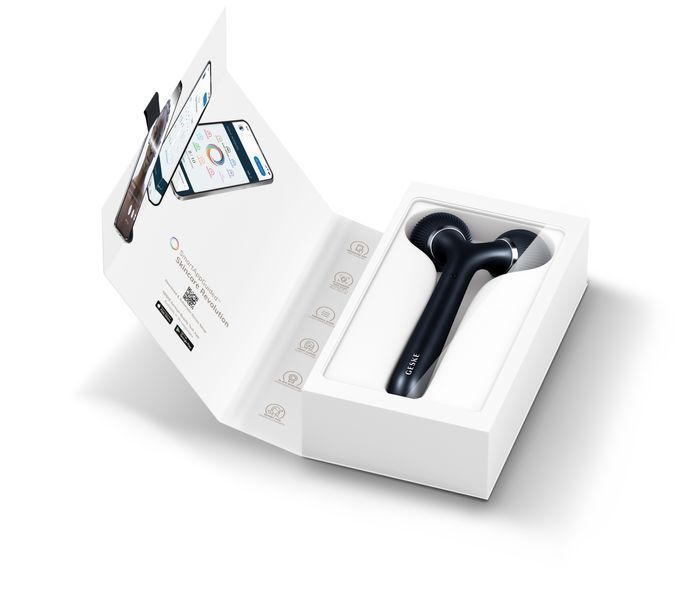 Електронний ультразвуковий ролик для обличчя та тіла GESKE Sonic Facial&Body Roller 4в1 black HB0035 фото