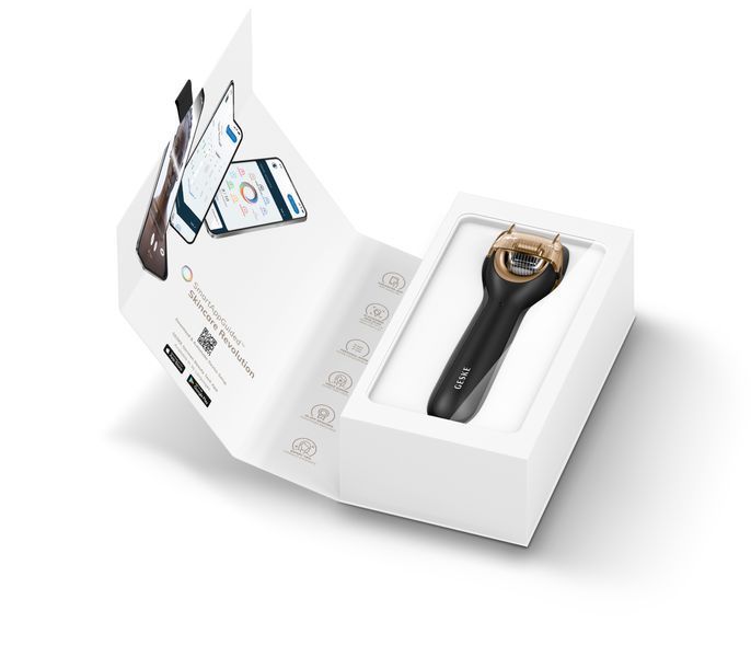 Електронний ролер для обличчя з мікроголками GESKE MicroNeedle Face Roller 9в1 gray HB0185 фото
