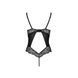 Боді з еко-шкіри та мережива Passion LOONA BODY L/XL, black SO5355 фото 4