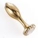 Металева анальна пробка LOCKINK SEVANDA Pearl Rose-shape Anal Plug, зі штучною перлиною SX0888 фото 1