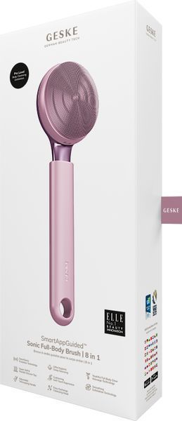 Ультразвукова щітка для всього тіла GESKE Sonic Full-Body Brush&Intensive Exfoliator 8в1 pink HB0379 фото