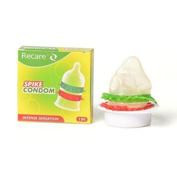 Насадка на член Recare Spike Condom Green (презерватив з рядами шипів) SX3357 фото