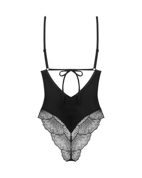 Тедді Obsessive Lobellis teddy, M/L, чорне, ліф з м&rsquo;якою чашкою, відкрита спина, низ-стрінги SX1015 фото