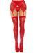 Комплект Leg Avenue Lace thigh highs & garterbelt, One Size, червоний, панчохи та пояс з пажами SX1060 фото 4
