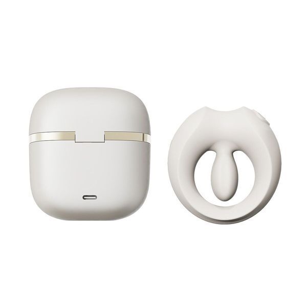 Ерекційне смарт-віброкільце Zalo Apis Ivory White, до 4 годин роботи, зарядний кейс SX2692 фото