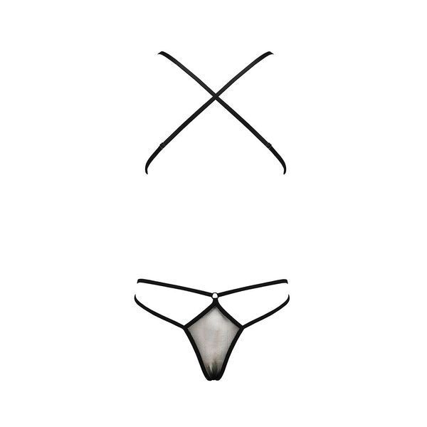 Боді монокіні з декольте Passion ERZA BODY S/M, black PS26002 фото