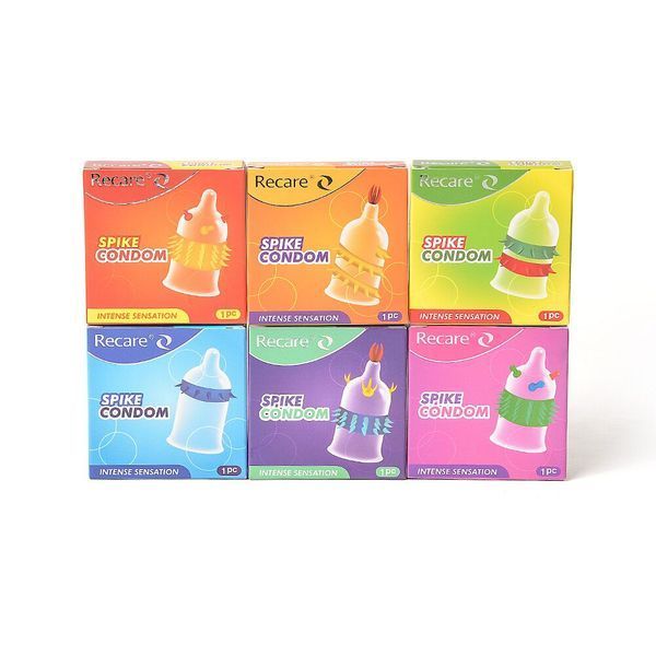 Насадка на член Recare Spike Condom Green (презерватив з рядами шипів) SX3357 фото